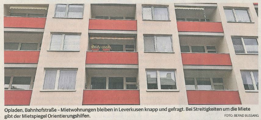 Neuer Mietspiegel hilft im Streitfall / Rheinische Post 03.April.2019